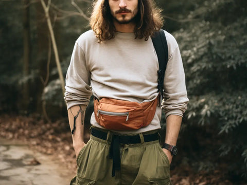 a guy with a fanny pack