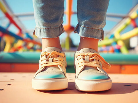 a kid wearing stylish kid shoes