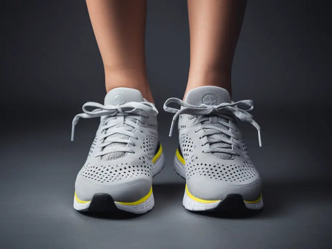 close-up custom-made running shoes
