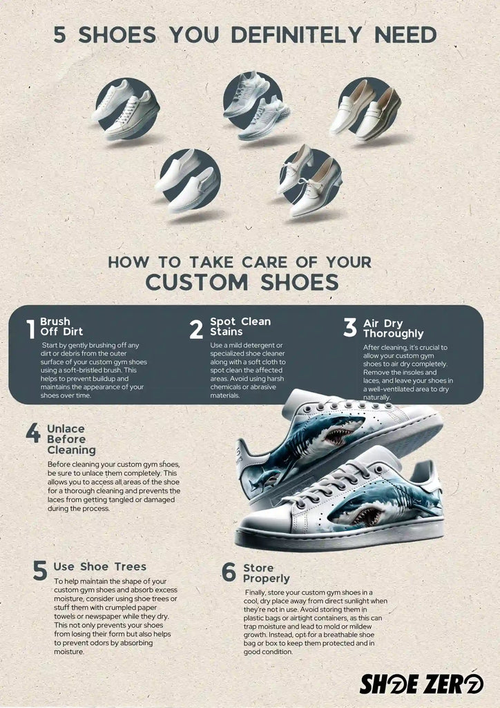 Shoe Zero Infographic for our customized shoe