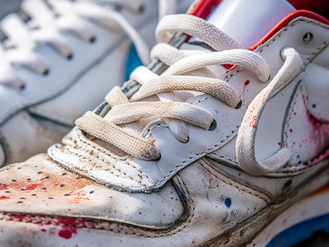paint stains on sneakers