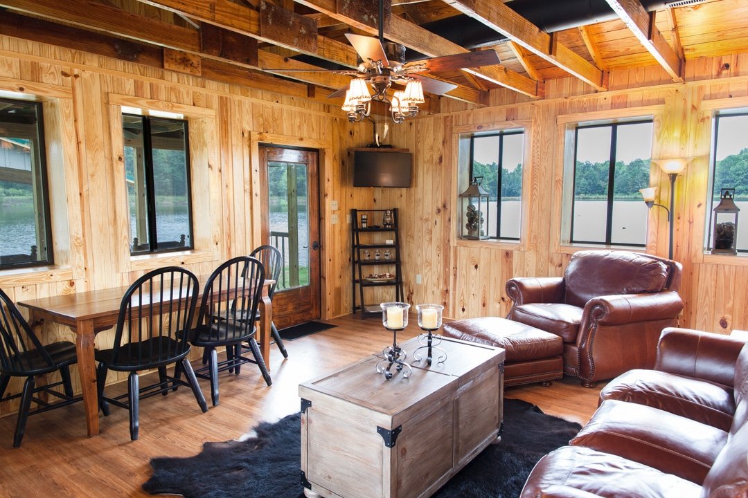 Pond house living room