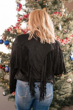 Black Fringe Jacket