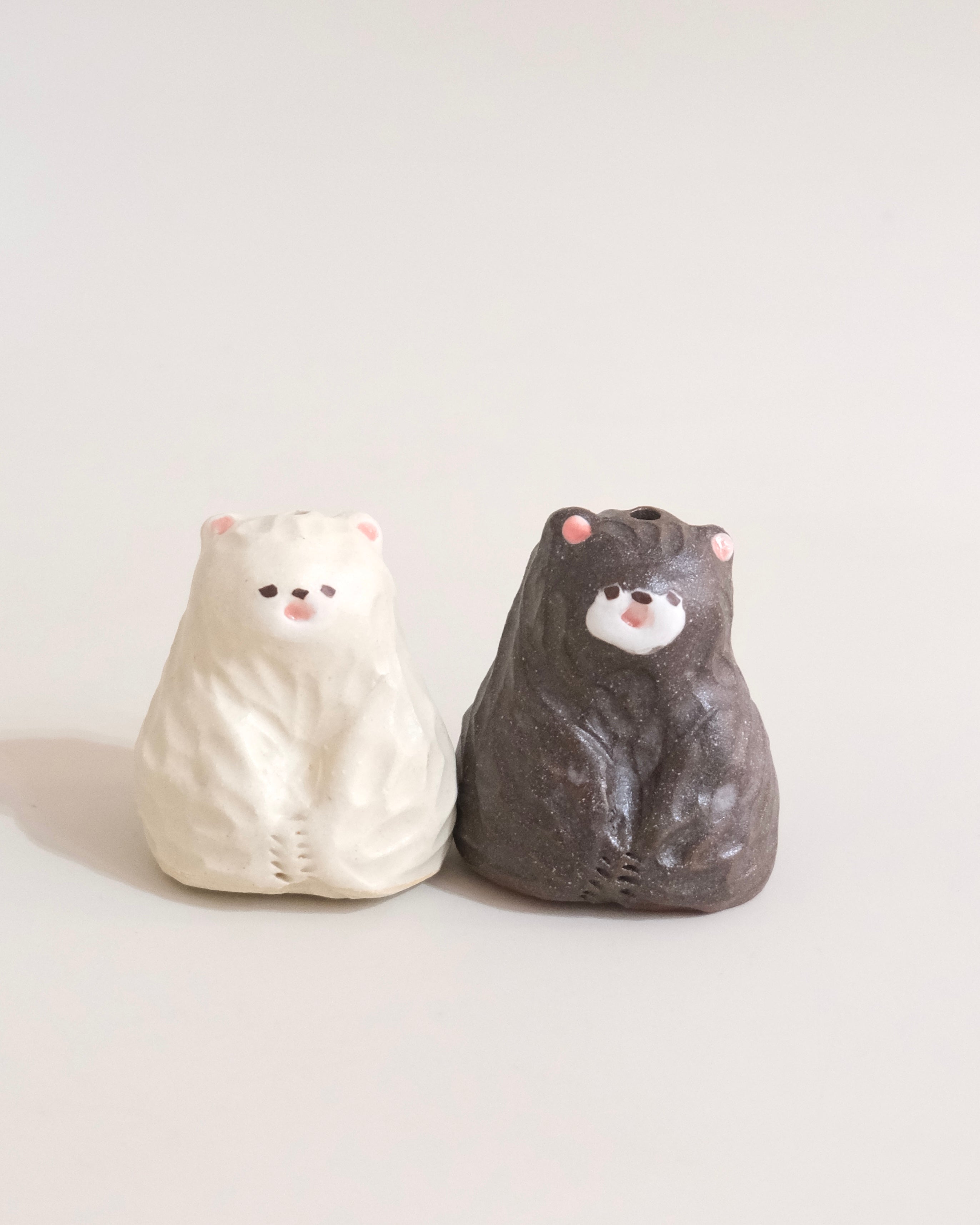 Artist 加藤美纪子 Bear Vase H6.5cm