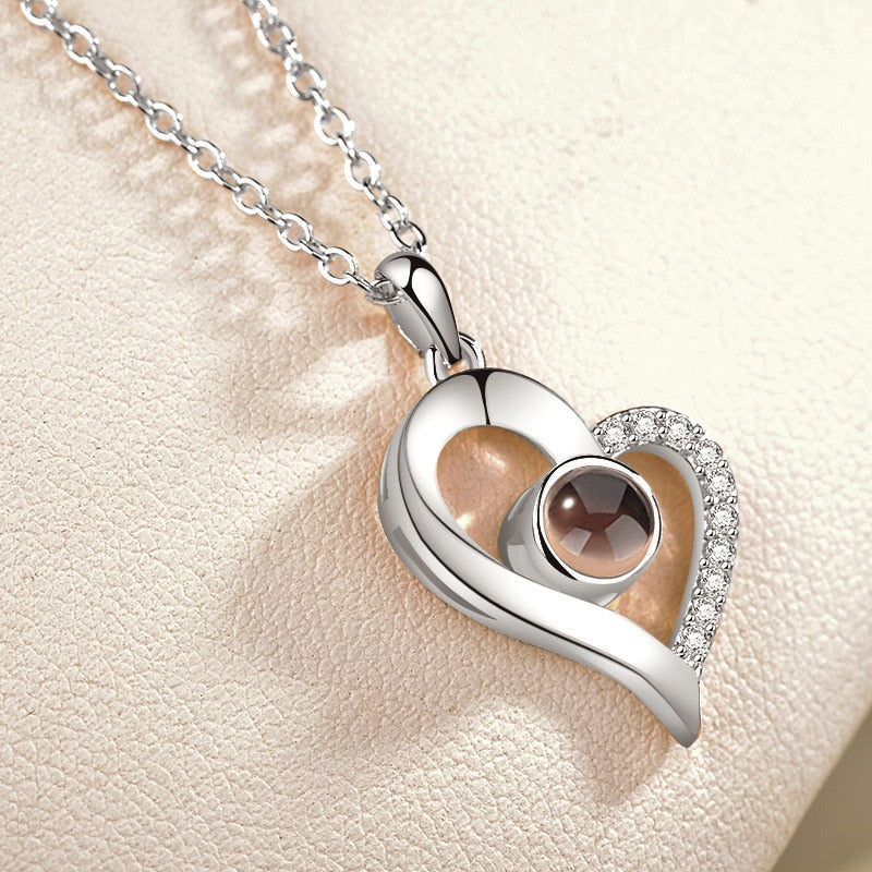 i love you heart pendant