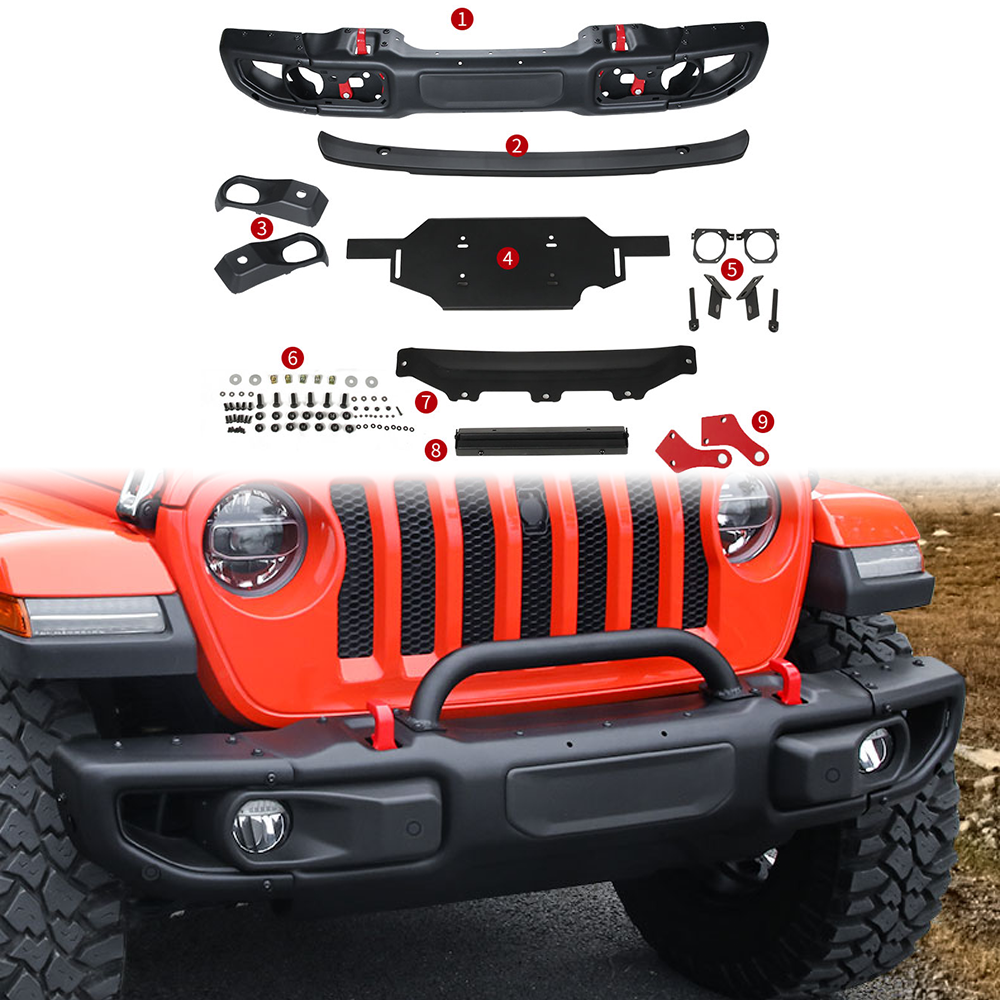 Steel 10th Anniversary Front Bumper With radar holes For Jeep Wrangler –  Vanlin Auto