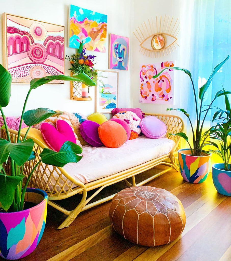 color of psychology home maximalism maximalist tropical rainbow colorful 