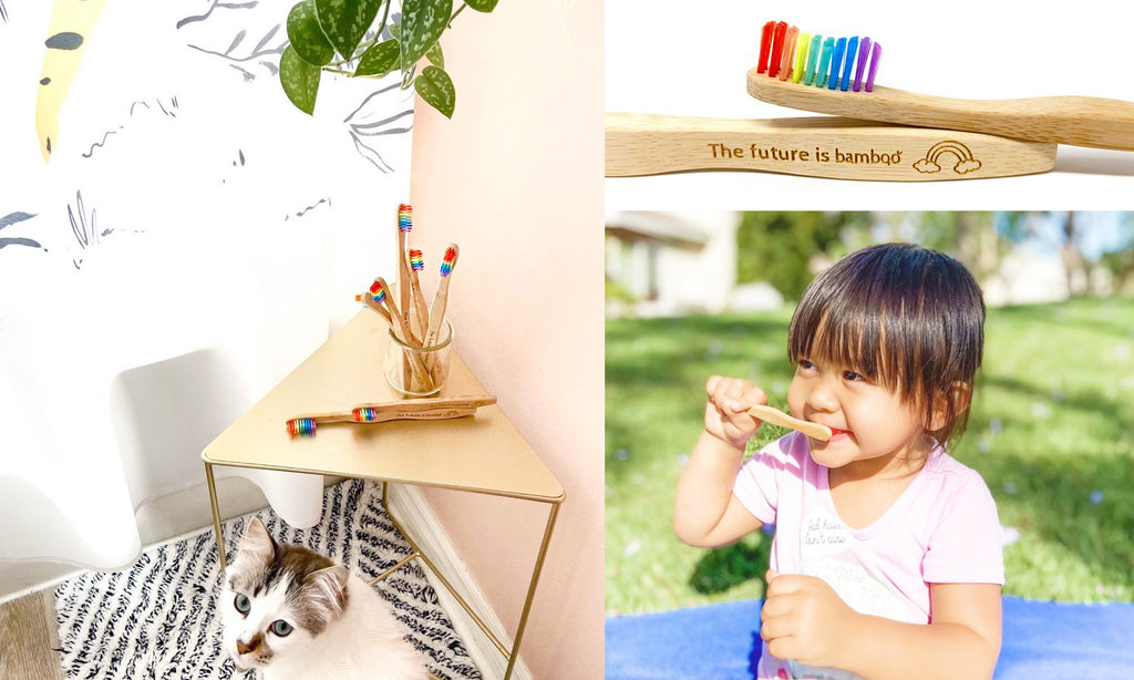 Amara's Enchanted Forest AEF shopaef creative mind creativity imagination child children kid kids little girls bamboo rainbow unicorn toothbrush toothbrushes 