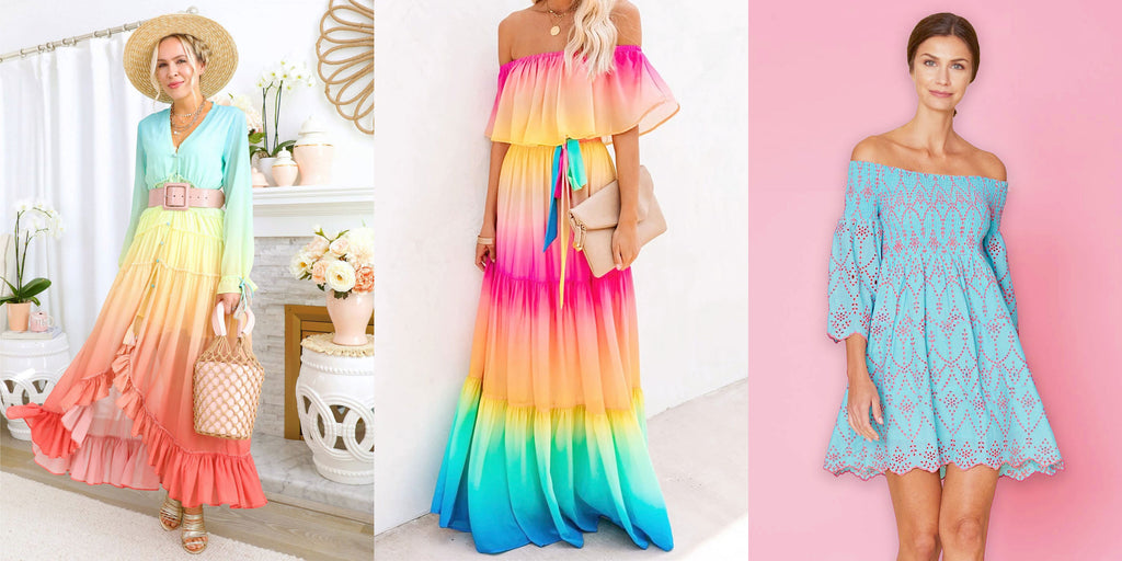 Amara’s Enchanted Forest AEF shopaef womens royal wardrobe colorful dresses rainbow ombre dress outfit style fashion street summer spring