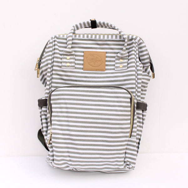 striped diaper bag backpack