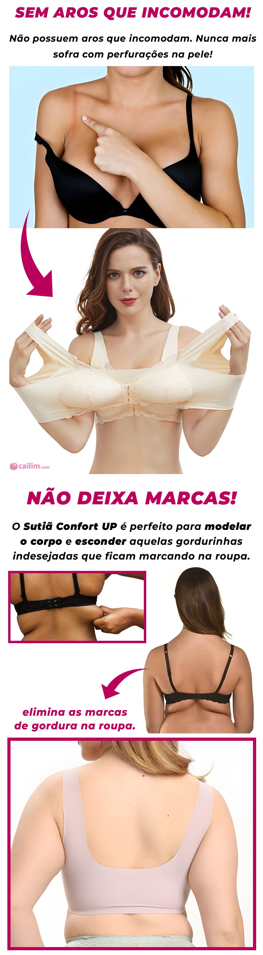 Sutiã Confort UP Renda (Compre 1 Leve 2)