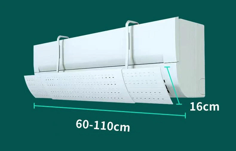 Defletor de Ar Condicionado Retrátil Ajustável -  Bloqueio de Vento Direto e Purificador de Ar Frio