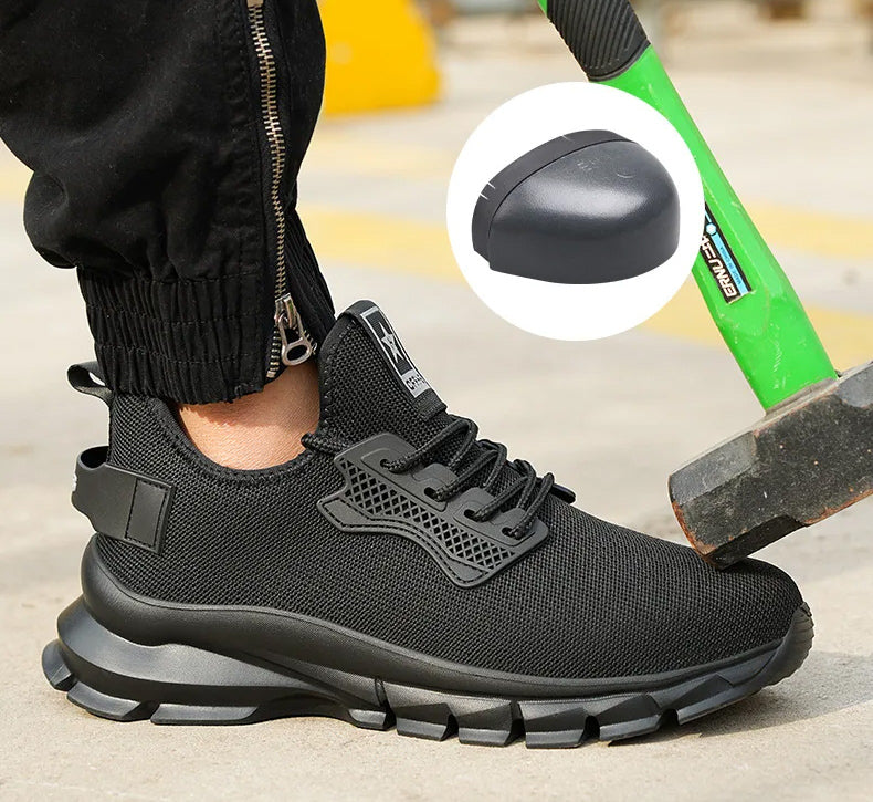 Sapato Anti-Perfuração com Biqueira de Aço Indestrutível para Trabalho - Anti-Impacto