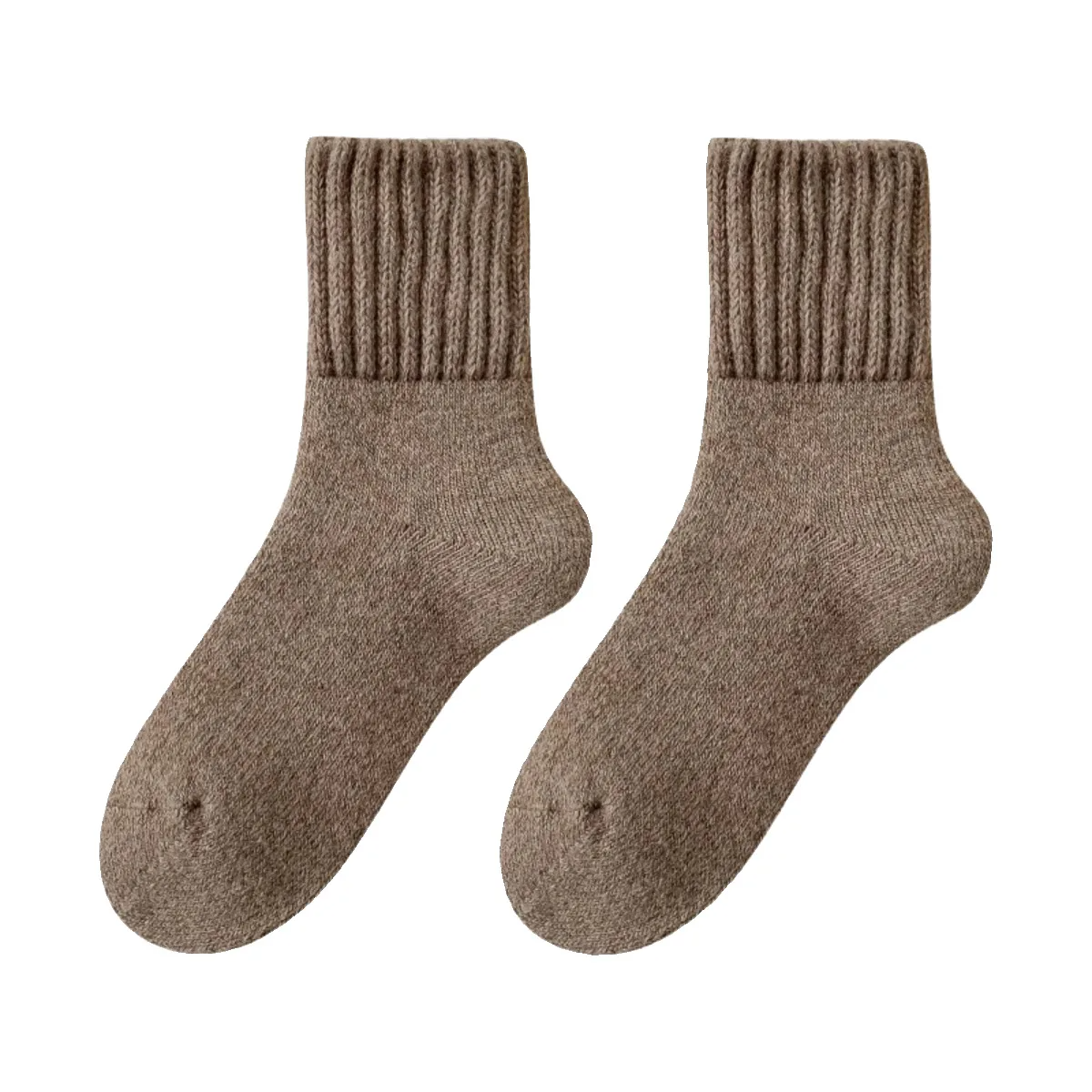 Kit com 5 meias de inverno grossas e macias em tricô casual – conforto térmico