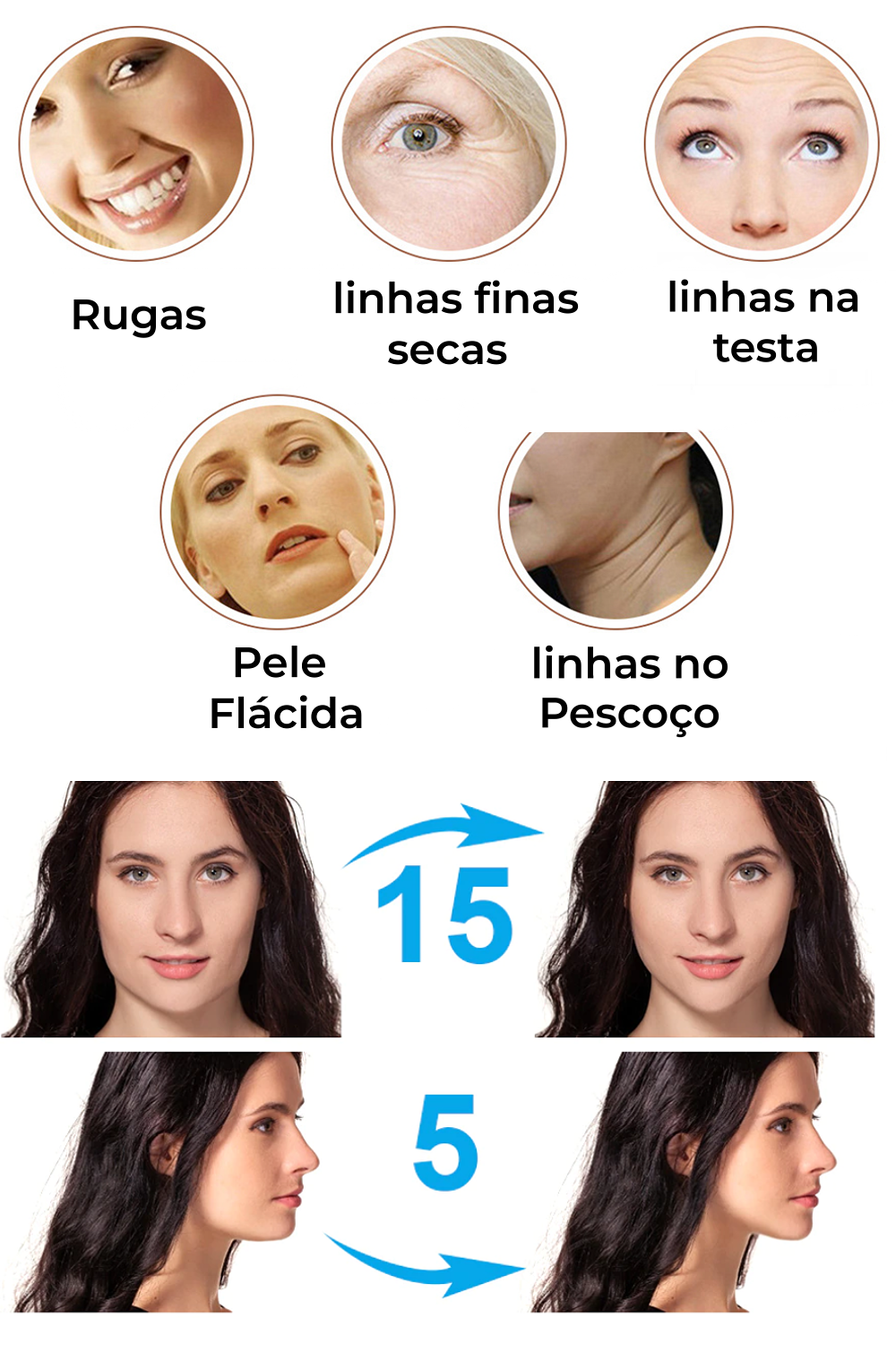 Aparelho massageador redutor de papada e rugas: V FACE