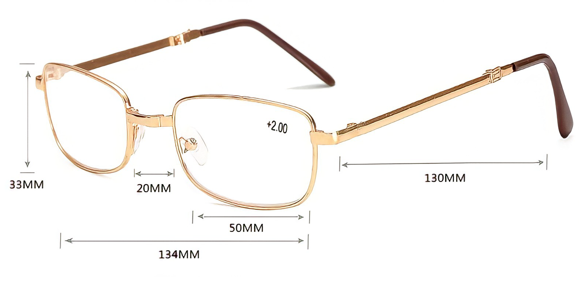Óculos Dobrável de Leitura: SlimGlas Dourado