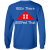 Apparel Long Sleeve T-Shirt / Royal / M Seabee - Been there beeped that NCF  back print