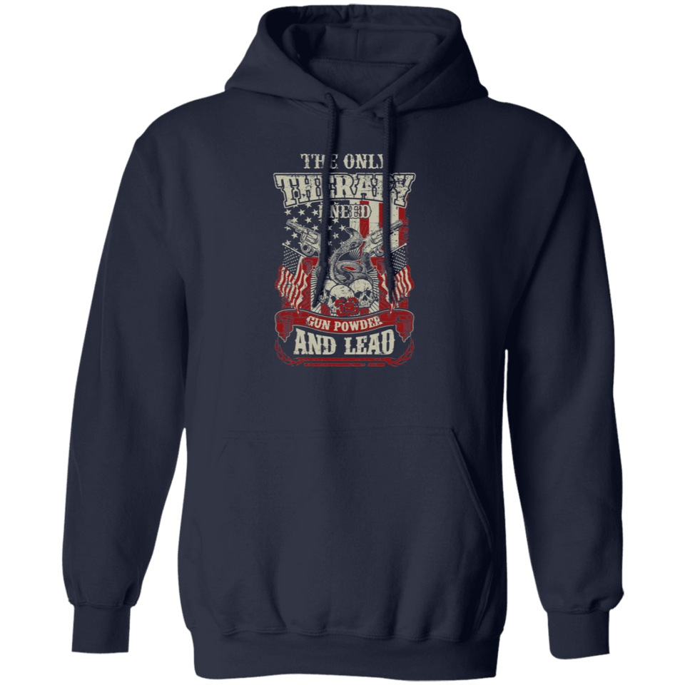 Apparel Pullover Hoodie / Navy / M therapy front print