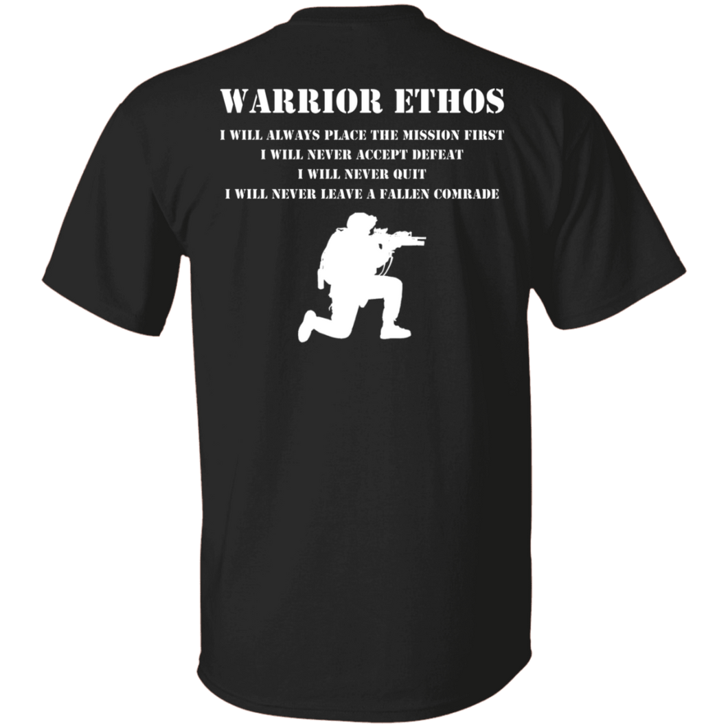 Apparel T-Shirt / Black / M The Warrior Ethos back print