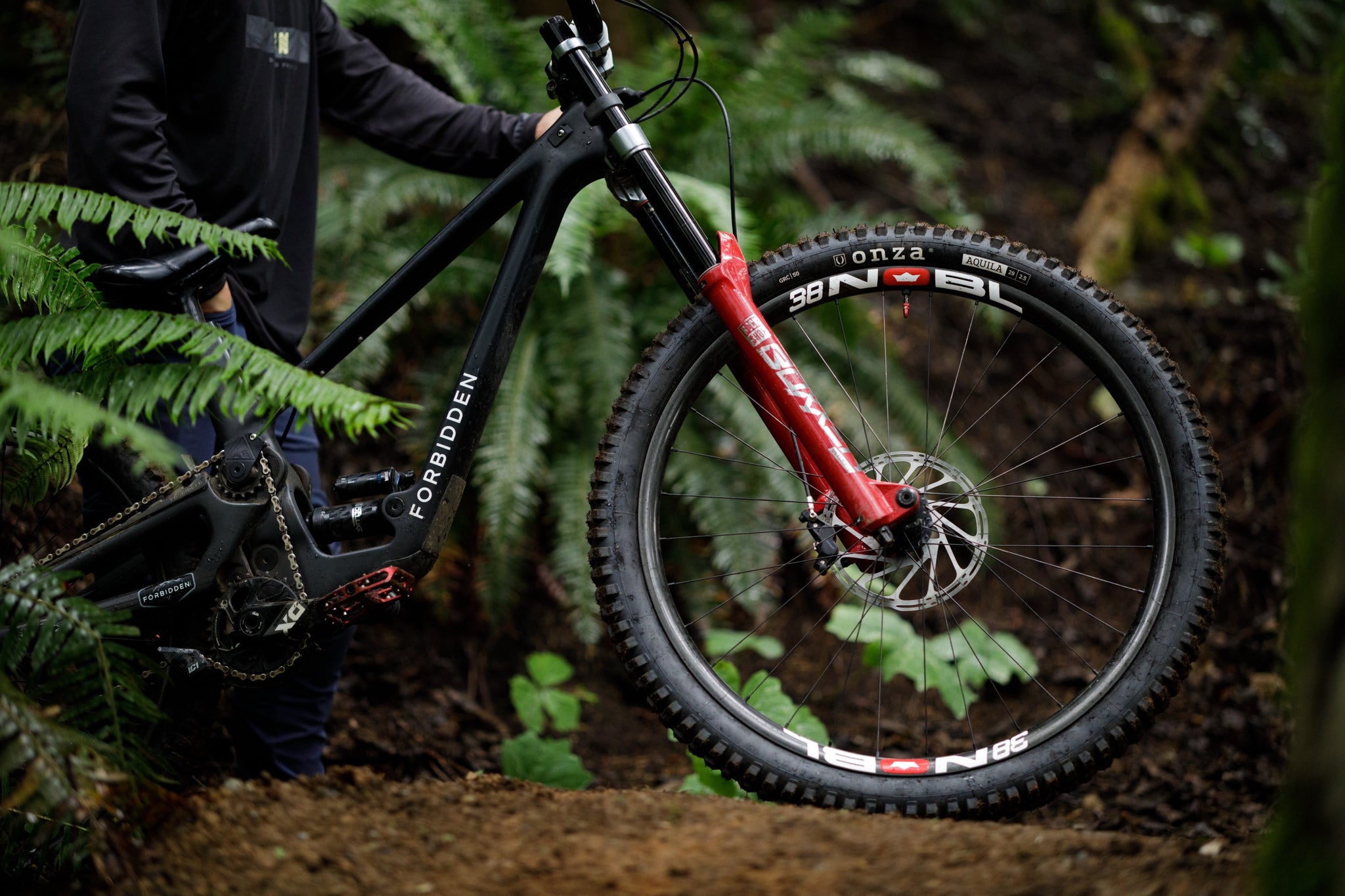 Forbidden Dreadnought Downhill Bike Onza Aquila Tires