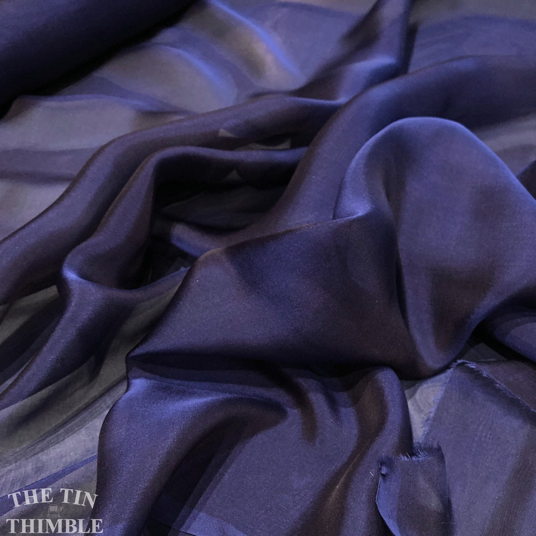 Iridescent Silk Chiffon Fabric Piece / Great for Nuno Felting / 72