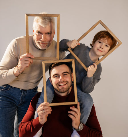 Geschenke für Oma und Opa Fotoshooting