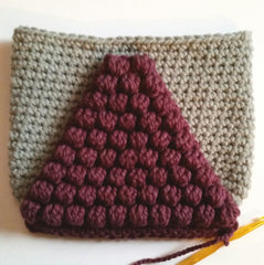 Bobble tote in progress