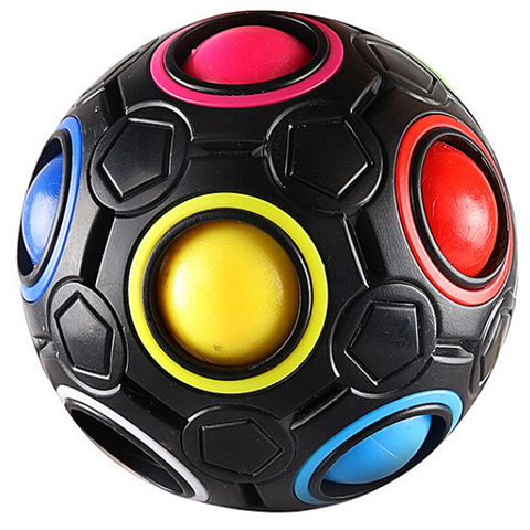 Magic Puzzle Ball Rainbow 2.75 inches radius