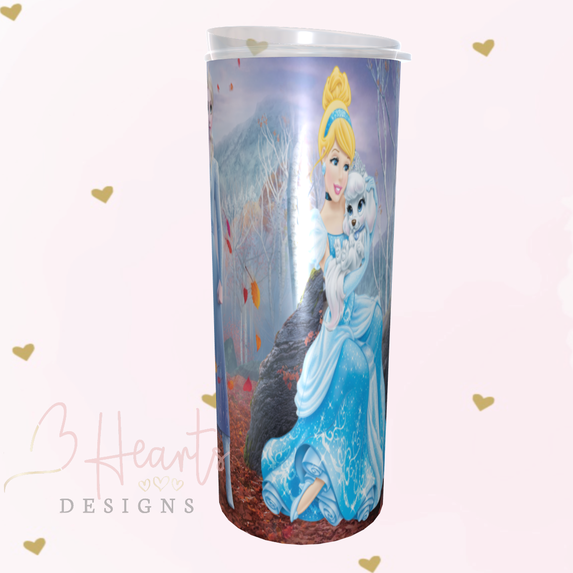 Rts Princess Trio Fall Winter Sublimation oz Skinny 3 Hearts Designs By Stacy