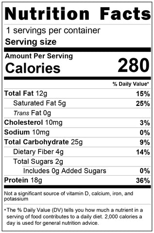 Nutritional information for Soya Chap