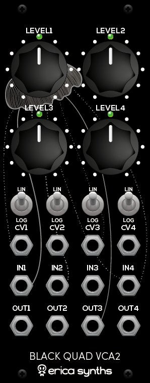 Erica Synths Black Quad VCA2 – Mission Synths