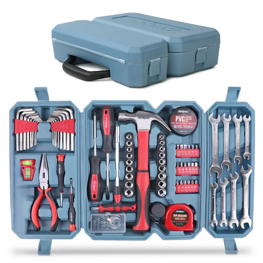 Hi-Spec hi-spec 54pc pink home diy tool kit for women, office & garage.  complete ladies basic house tool box set