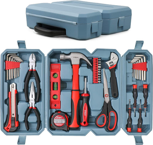 Hi-Spec 54pc Pink Home DIY Tool Kit Set for Women, Office & Garage.  Complete Ladies Basic House Tool Box Set