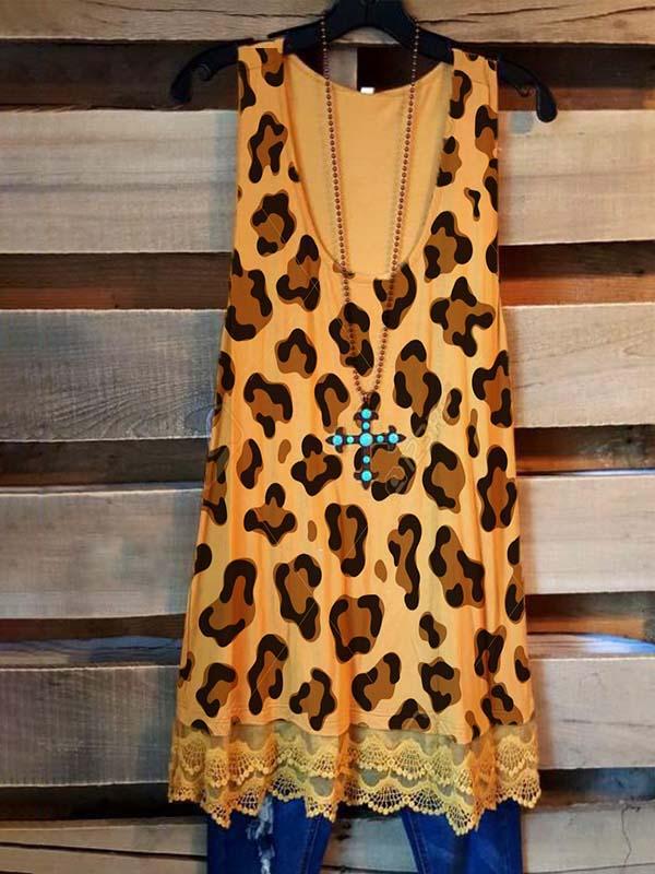 Ladies Leopard Print Sleeveless Top – longuveall