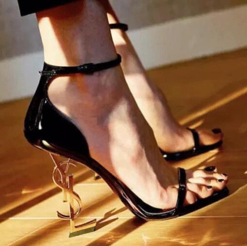 YSL Yves Saint Laurent Fashion Women Sexy Letter High Heels Shoe