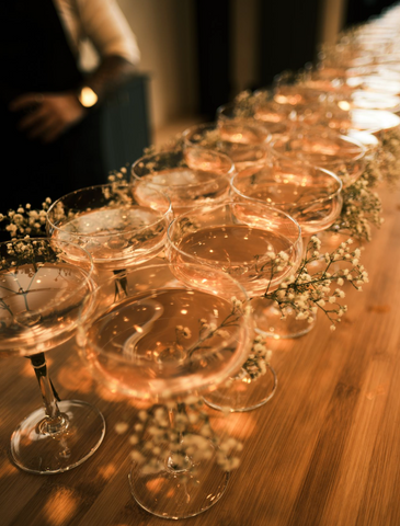 No Way Rose Gin and Prosecco luxury cocktail served at the Secret Garden Distillery Harvest Party for their Pinot Noir Gin