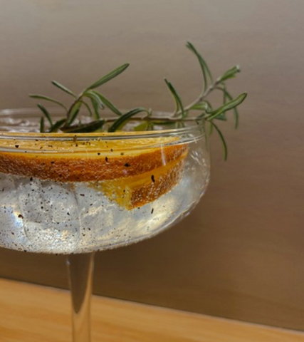 Orange and Peppercorn Twist: a gin cocktail inspired by a Burns Supper using Secret Garden Distillery's Wild Gin made with organic spirit