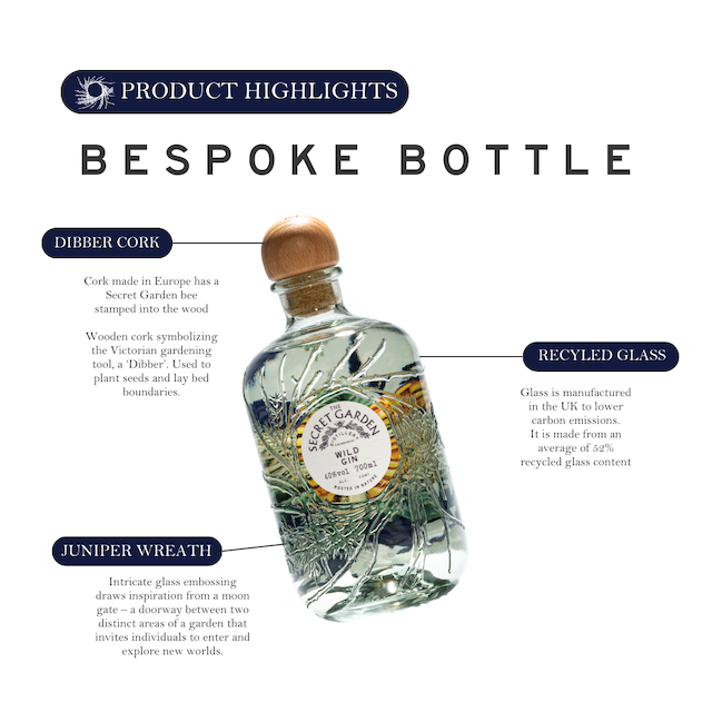 Secret Garden Distillery bespoke bottle features