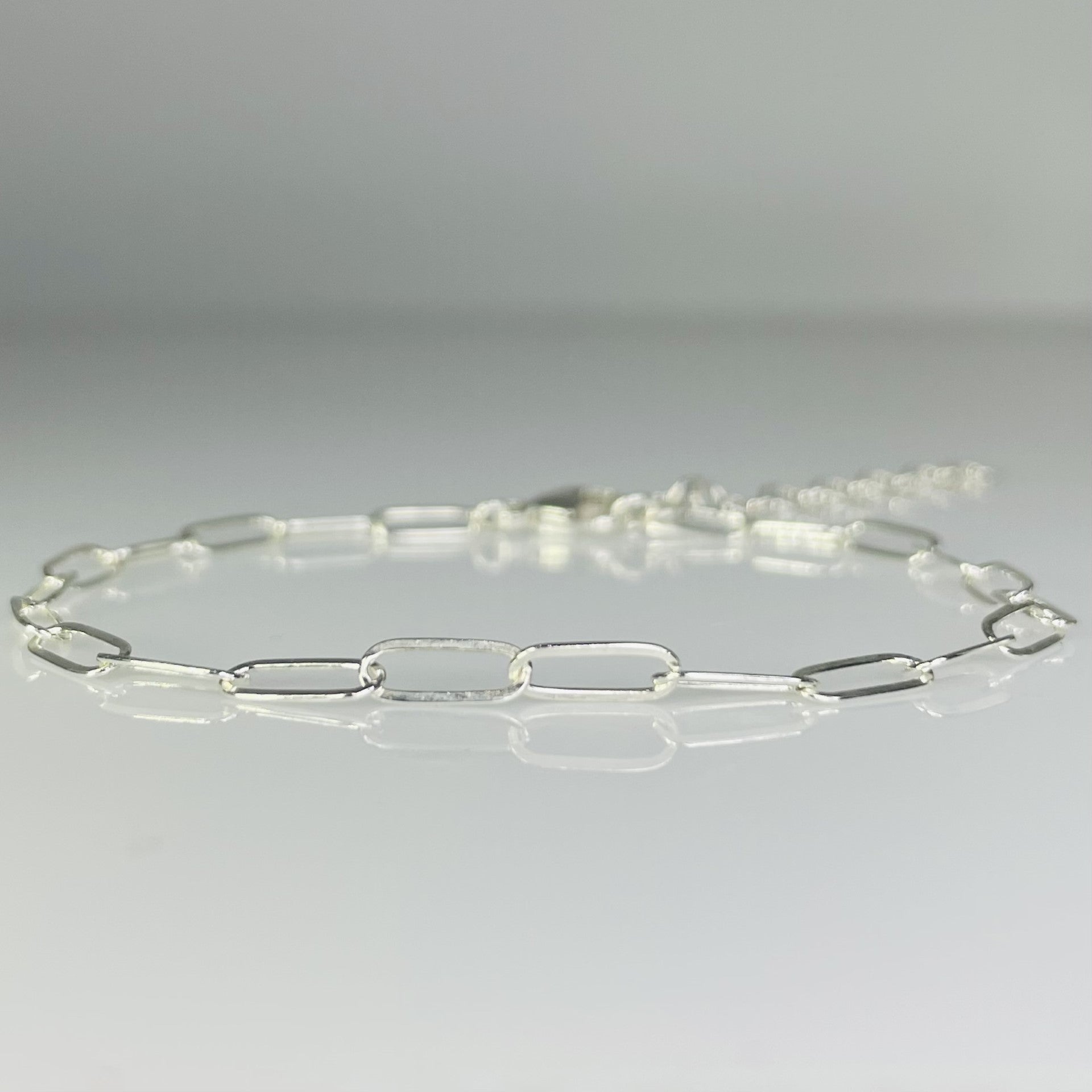 Sterling Silver Paperclip Chain Bracelet