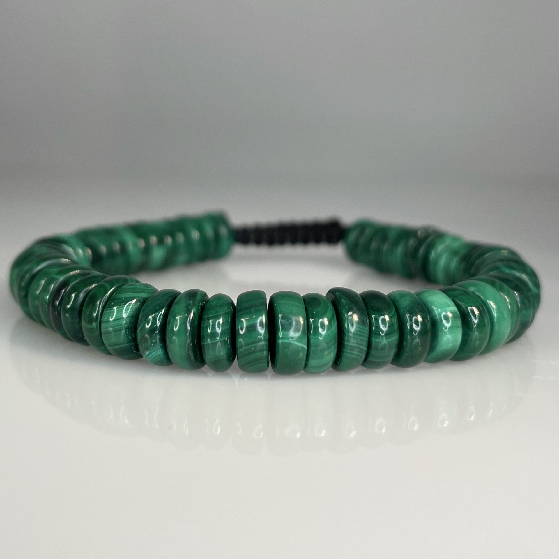 Malachite Macrame Bracelet 8mm