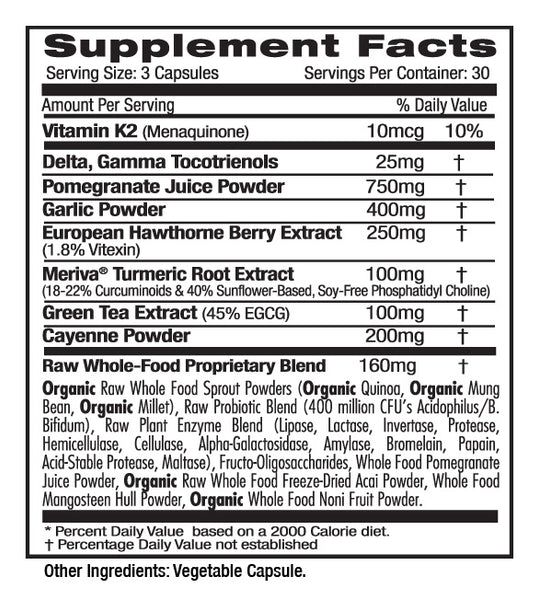 Emerald Labs Heart Health (90) Supplements Facts