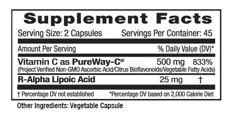 Emerald Labs PureWay-C Supplements Facts