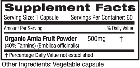 Emerald Labs Amla Fruit Supp Facts