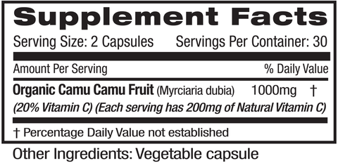 Emerald Labs Camu Camu (60) Supplements Facts