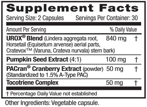 Emerald Labs Bladder Health (60) Supplements Facts