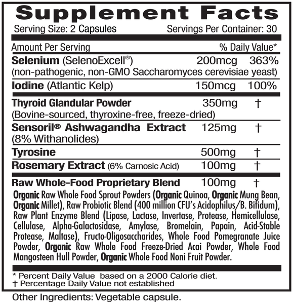 Emerald Labs Thyroid Health (60) Supplements Facts