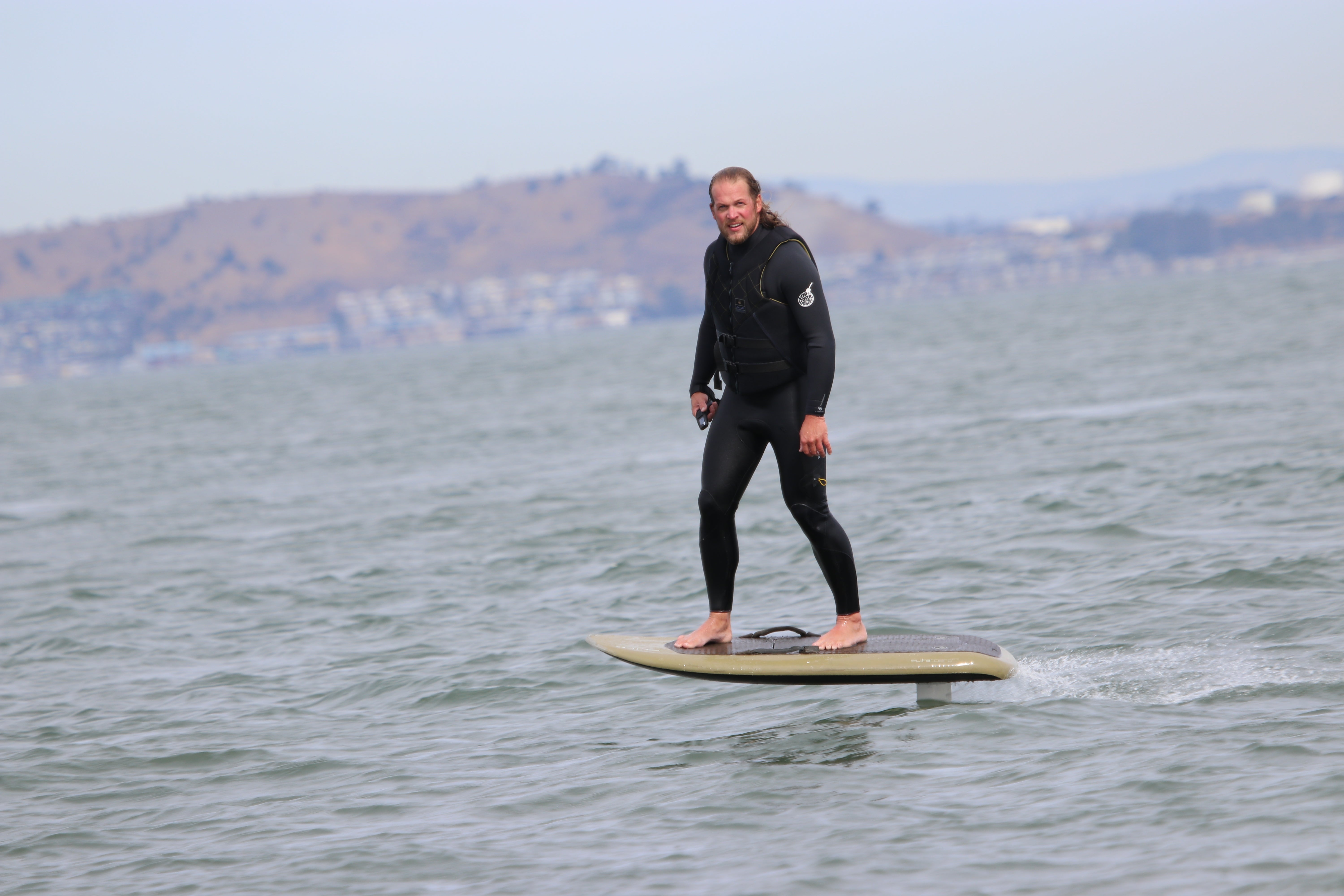 image of Alex Forsman on efoil in san francisco bay