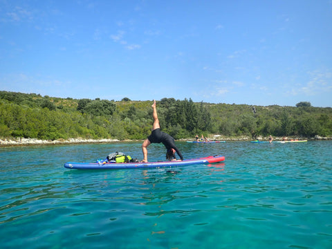 SUP Yoga in Croatia, Victoria Anweiler, Mike's Paddle Programs Director