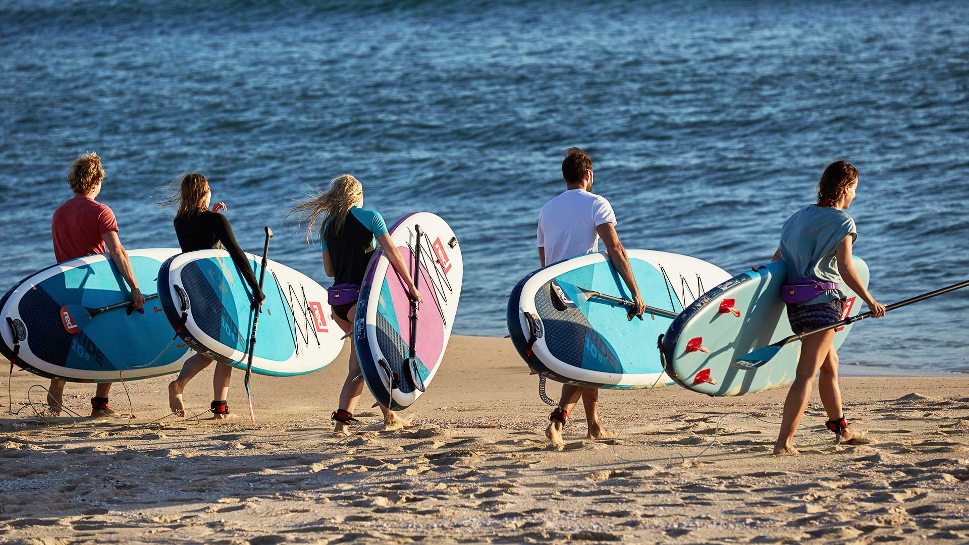 red paddle ride sup paddle board