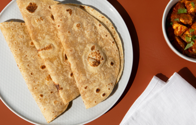 rotis on a plate